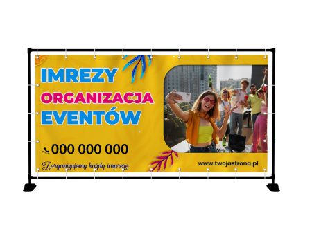 BANER PREMIUM - ORGANIZACJA EVENTÓW IMPREZ -200X100 CM - SUPER JAKOŚĆ!