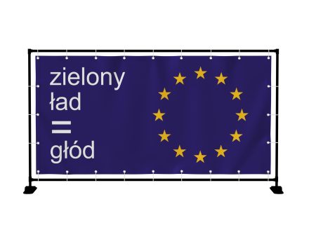 BANER PREMIUM - ZIELONY ŁAD = GŁÓD - 200X100 CM - SUPER JAKOŚĆ!
