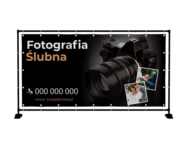 BANER PREMIUM - FOTOGRAFIA ŚLUBNA - 200X100 CM - SUPER JAKOŚĆ!