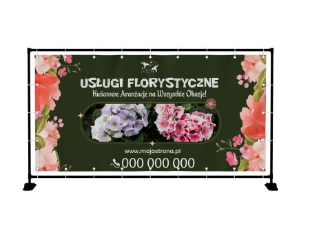 BANER PREMIUM - USŁUGI FLORYSTYCZNE - KWIACIARNIA - 200X100 CM - SUPER JAKOŚĆ!
