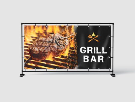BANER REKLAMOWY - GRILL BAR - 200X100 CM - SUPER JAKOŚĆ!