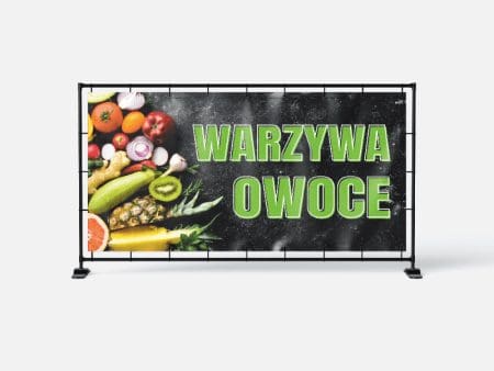 BANER REKLAMOWY - OWOCE I WARZYWA SKLEP - 200X100 CM - SUPER JAKOŚĆ!