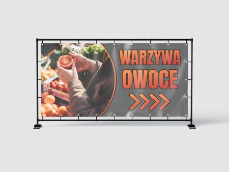 BANER REKLAMOWY - OWOCE I WARZYWA - 200X100 CM - SUPER JAKOŚĆ!