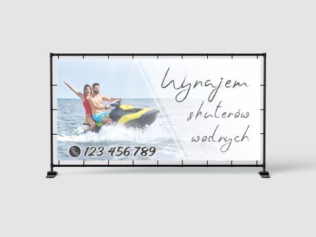 BANER REKLAMOWY - WYNAJEM SKUTERÓW WODNYCH - 200X100 CM