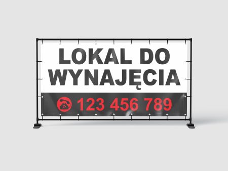 BANER REKLAMOWY - LOKAL DO WYNAJĘCIA - 200X100 CM - SUPER JAKOŚĆ!