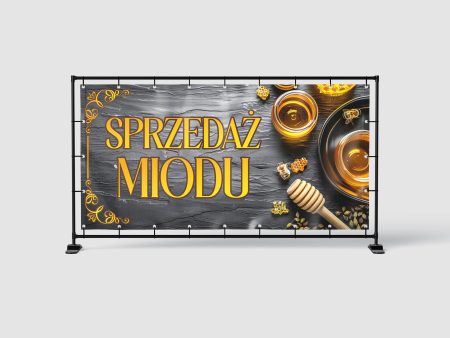 BANER REKLAMOWY - SPRZEDAŻ MIODU - 200X100 CM