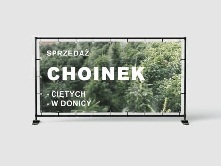 BANER REKLAMOWY - SPRZEDAŻ CHOINEK -  200X100 CM - SUPER JAKOŚĆ - WZ2