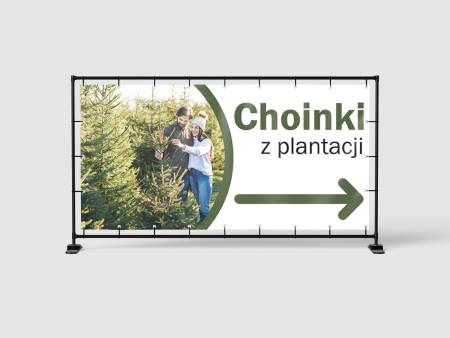 BANER REKLAMOWY - SPRZEDAŻ - CHOINKI Z PLANTACJI - 200X100 CM - SUPER JAKOŚĆ!