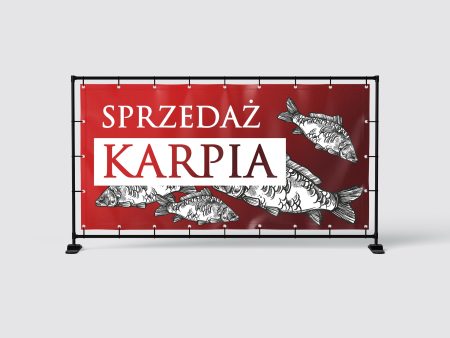 BANER PREMIUM - SPRZEDAŻ KARPIA - 200X100 CM - SUPER JAKOŚĆ!