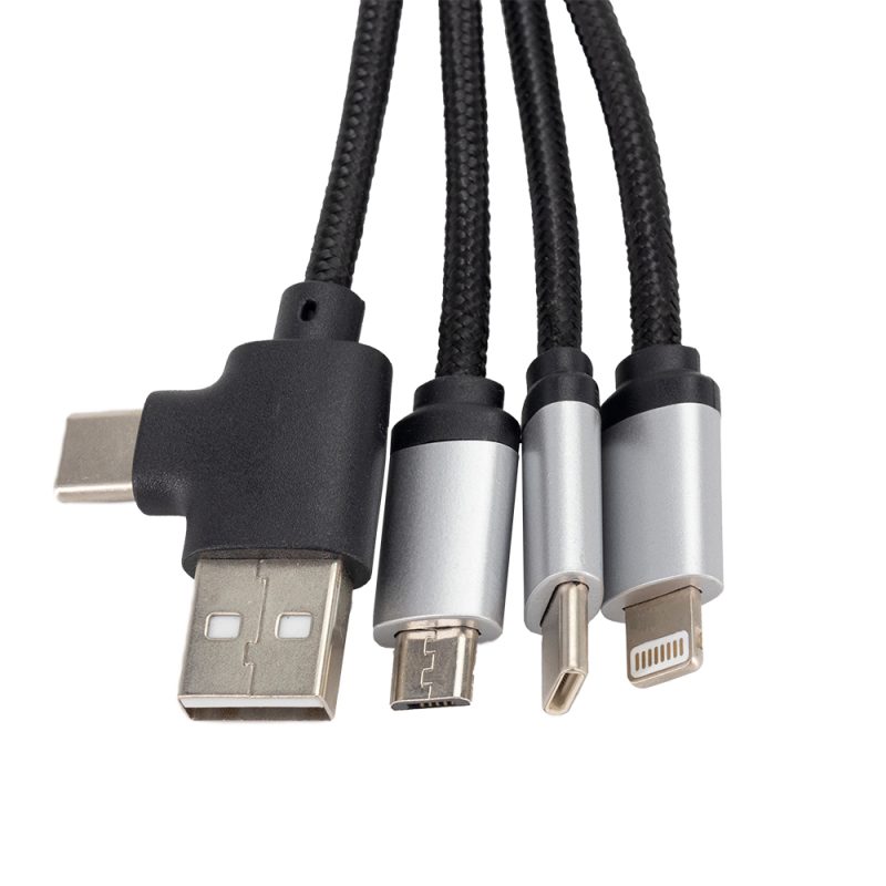 Kabel do ładowania 3w1 z podświetlanym logo